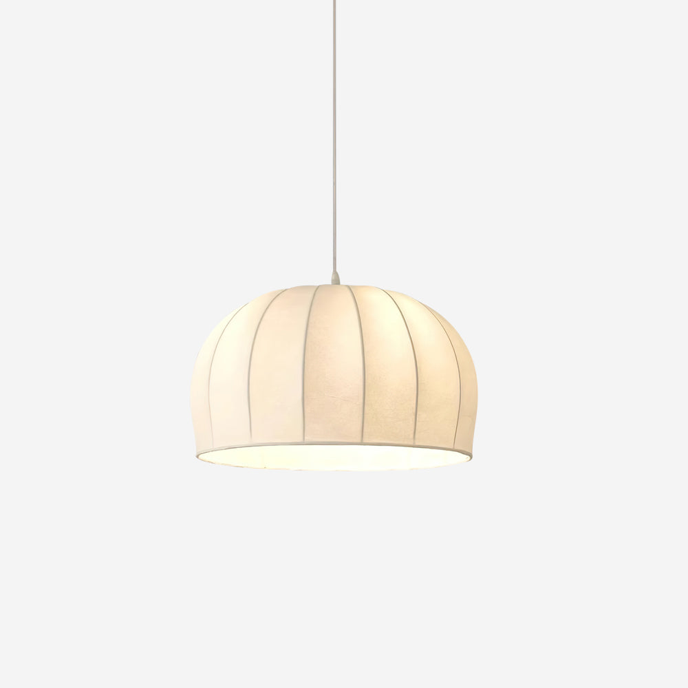 Nova White Fabric Dome Pendant Light - Neutralighting