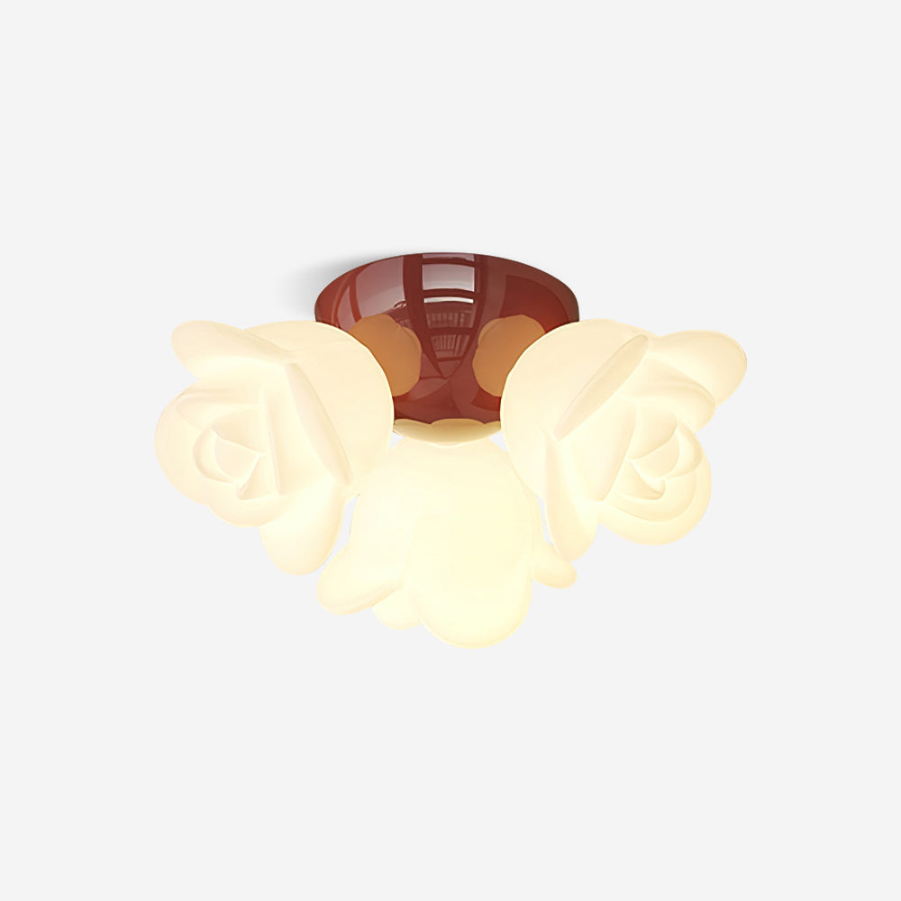 Ceiling Light Metal Canopy and PE Rose Shape Floral Artistic Accent - Neutralighting