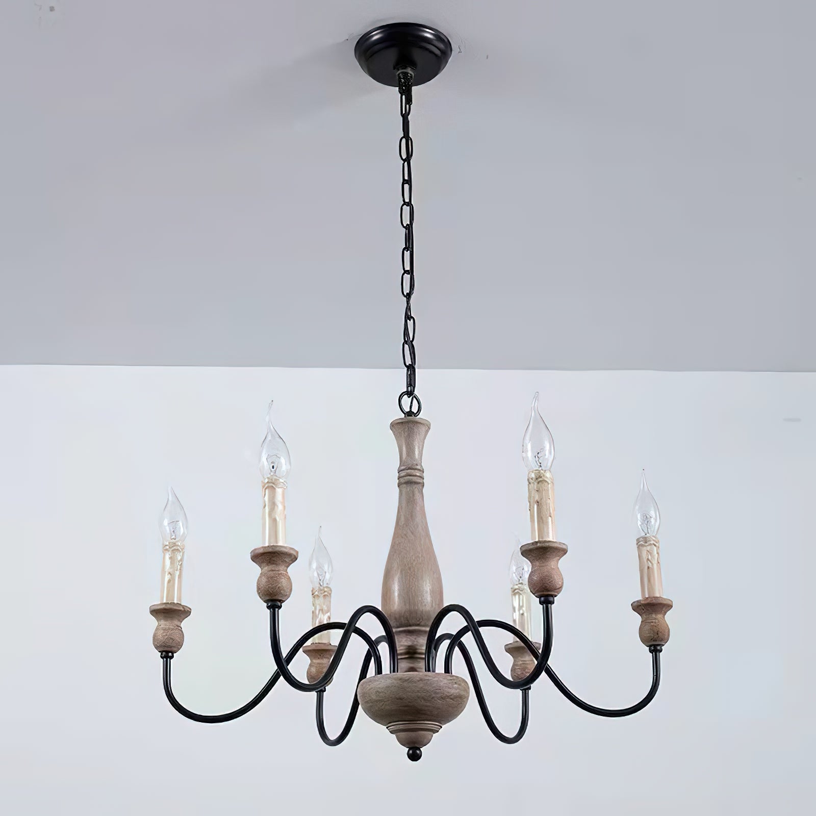 Afralia Modern Industrial Wooden Chandelier - Neutralighting