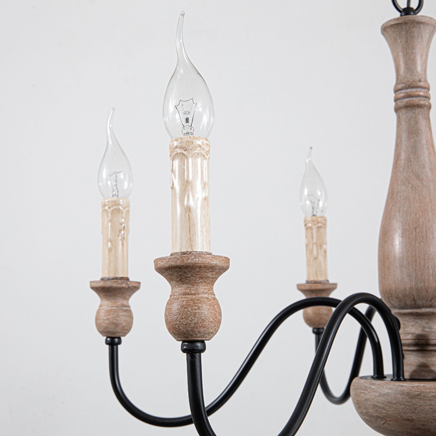 Afralia Modern Industrial Wooden Chandelier - Neutralighting