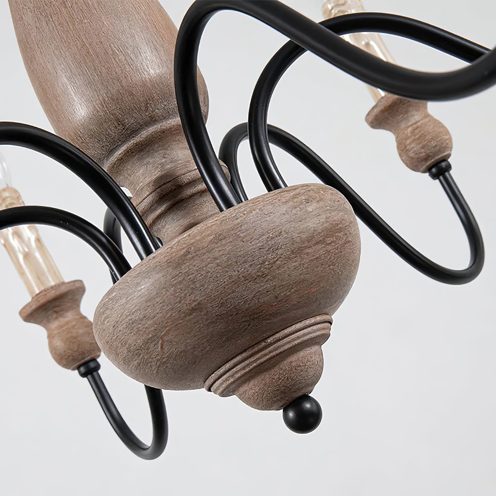 Afralia Modern Industrial Wooden Chandelier - Neutralighting