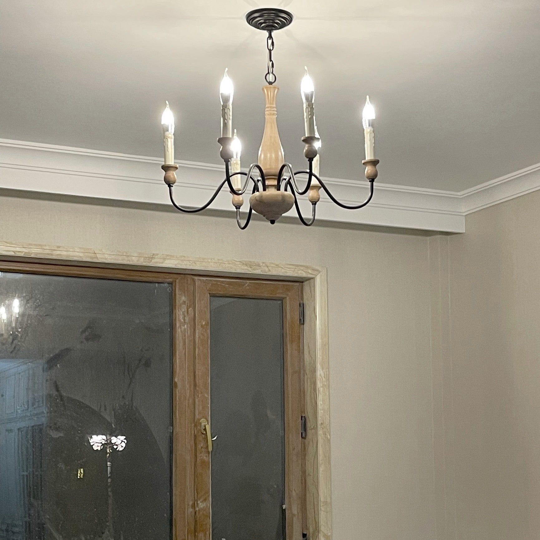 Afralia Modern Industrial Wooden Chandelier - Neutralighting