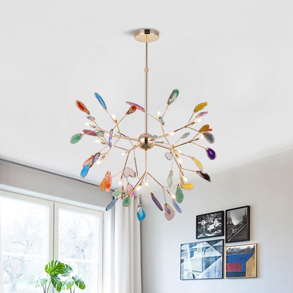 Agate Chandelier Colorful Branching - Neutralighting