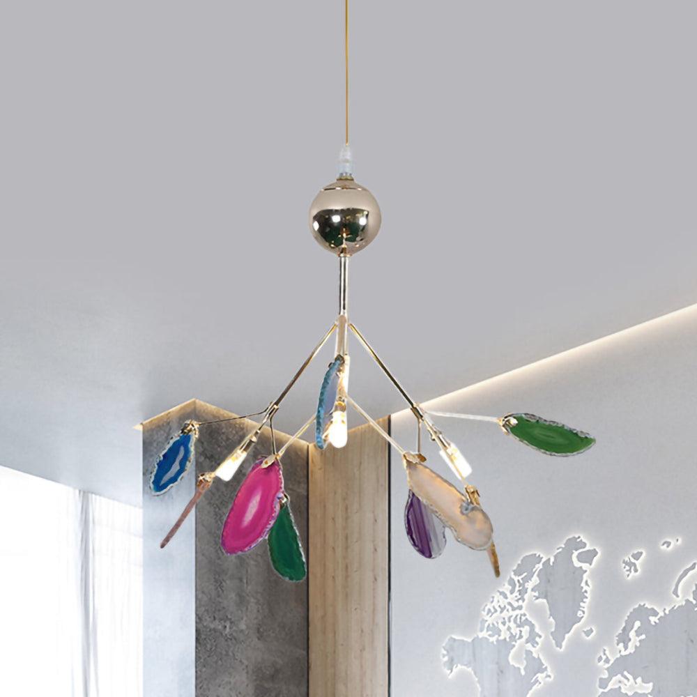 Agate Chandelier Colorful Branching - Neutralighting