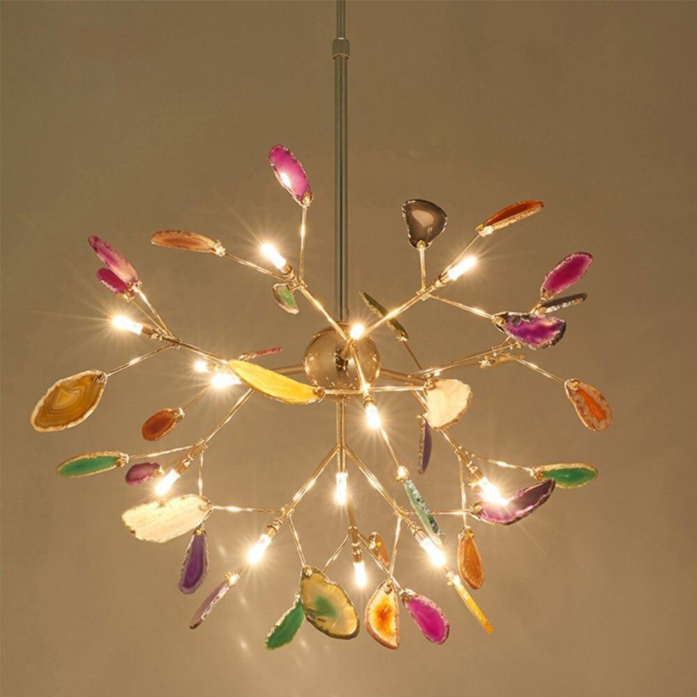 Agate Chandelier Colorful Branching - Neutralighting