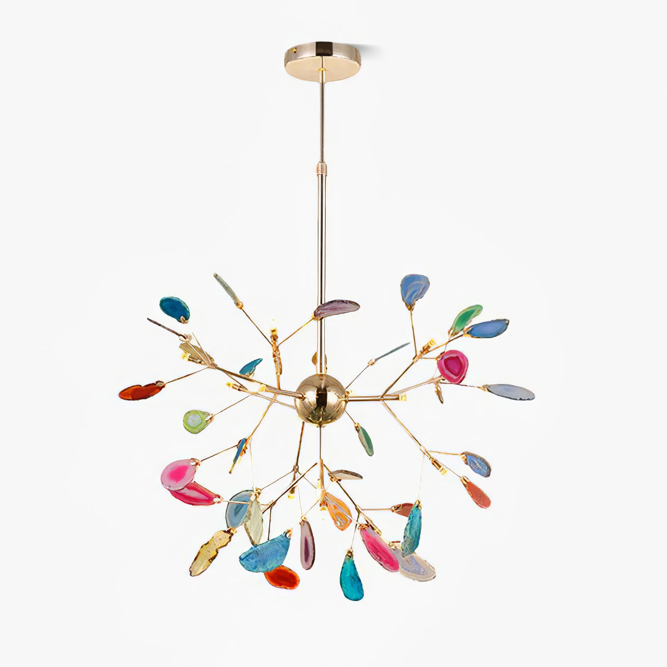 Agate Chandelier Colorful Branching - Neutralighting