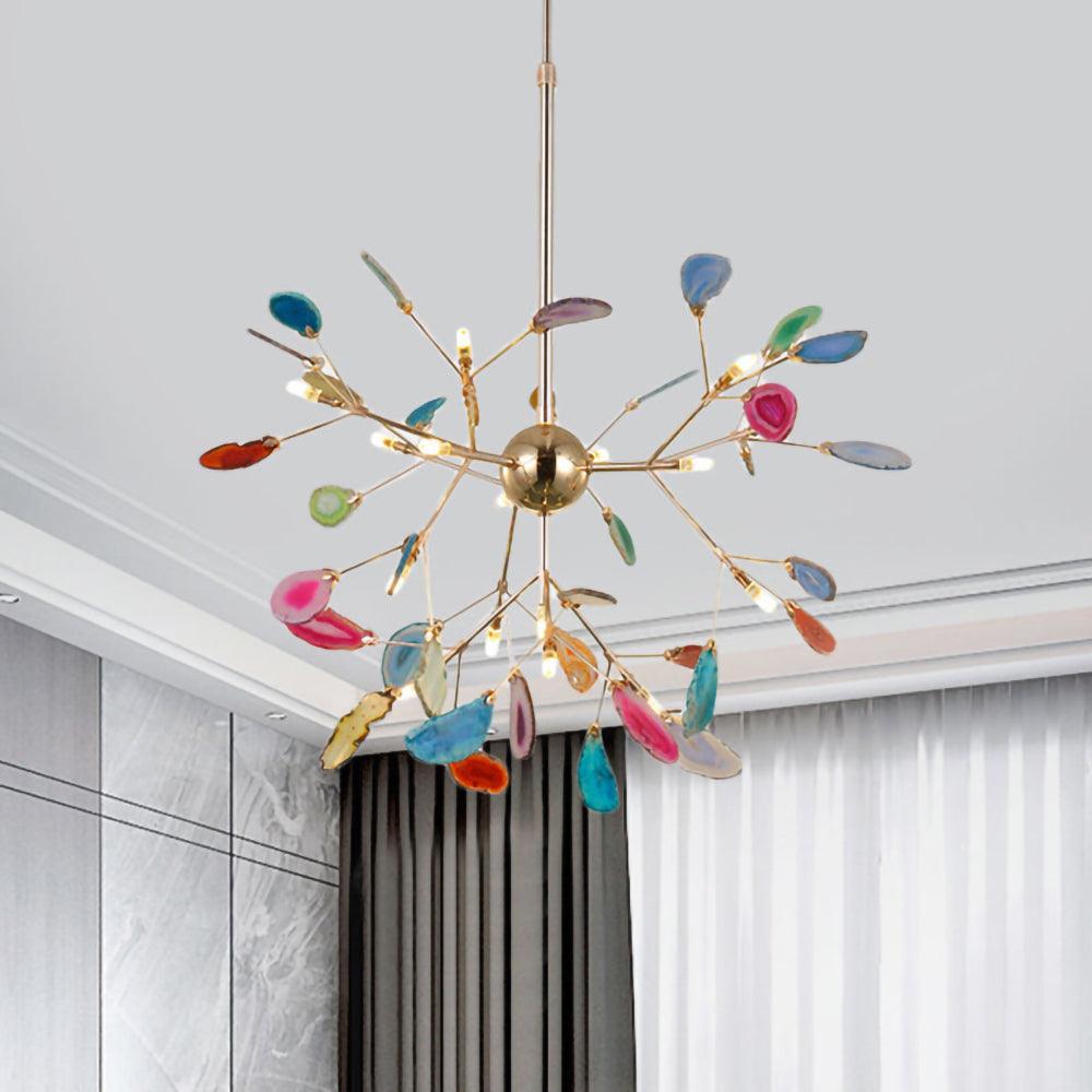 Agate Chandelier Colorful Branching - Neutralighting
