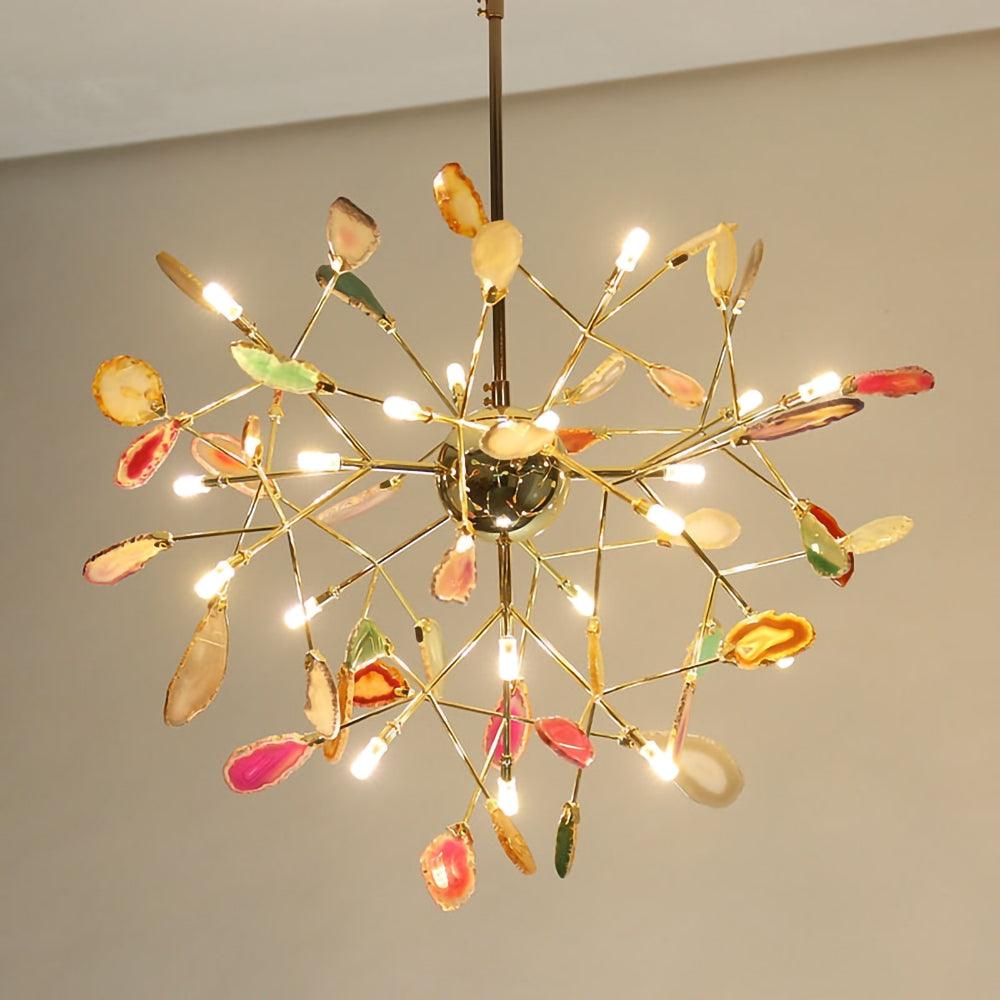 Agate Chandelier Colorful Branching - Neutralighting
