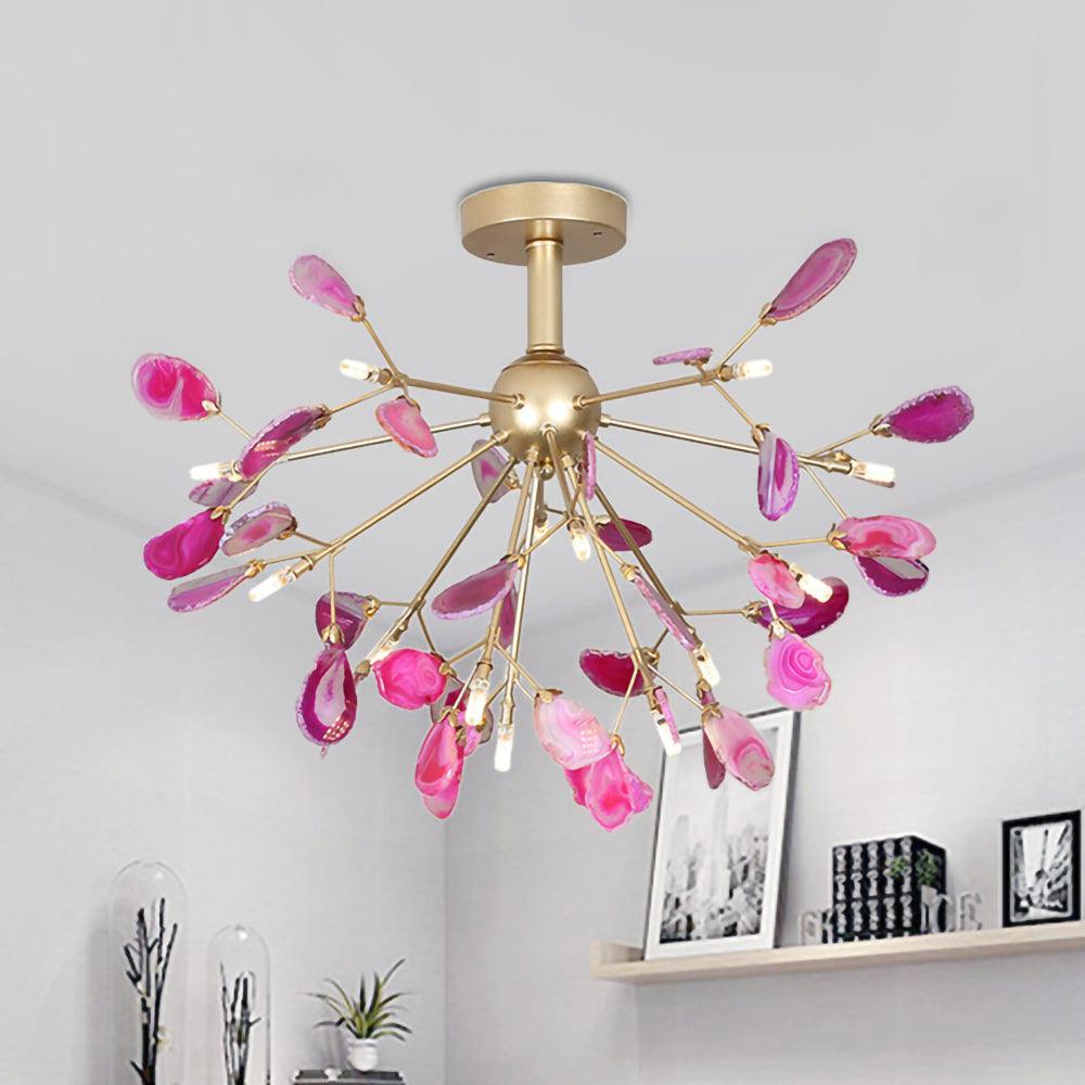 Agate Chandelier Colorful Branching - Neutralighting