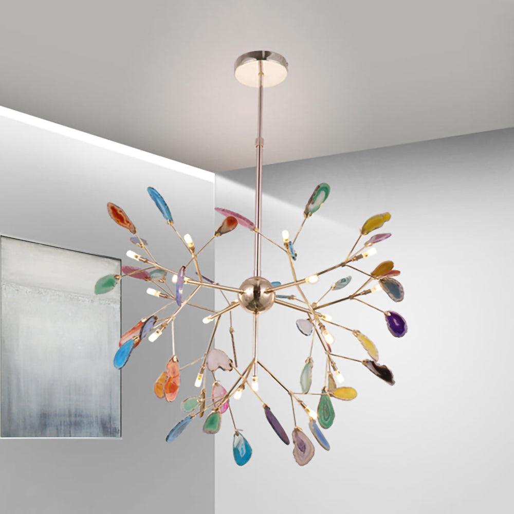 Agate Chandelier Colorful Branching - Neutralighting