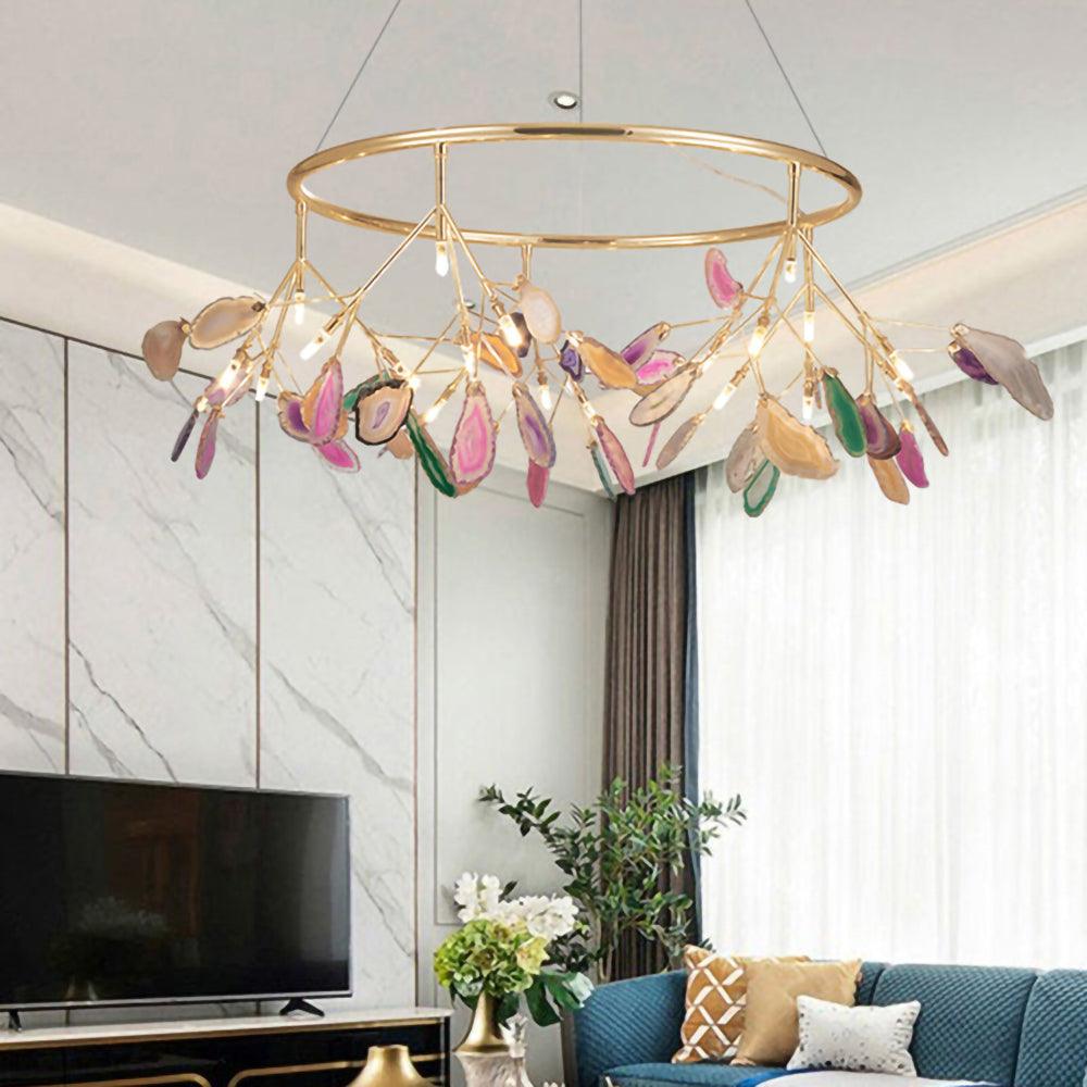 Agate Chandelier Colorful Branching - Neutralighting