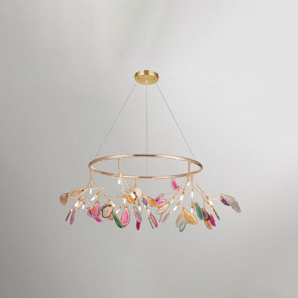 Agate Chandelier Colorful Branching - Neutralighting