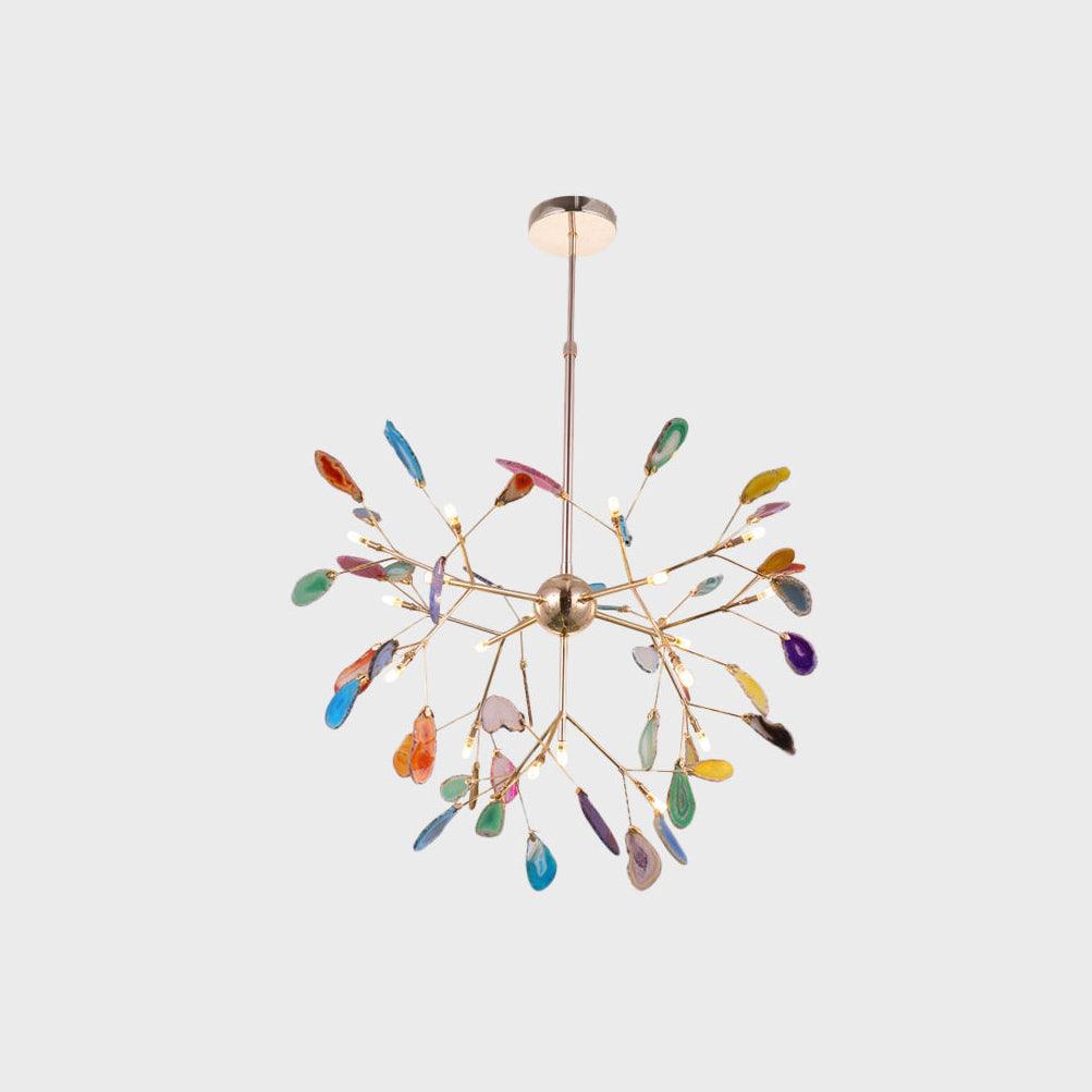 Agate Chandelier Colorful Branching - Neutralighting