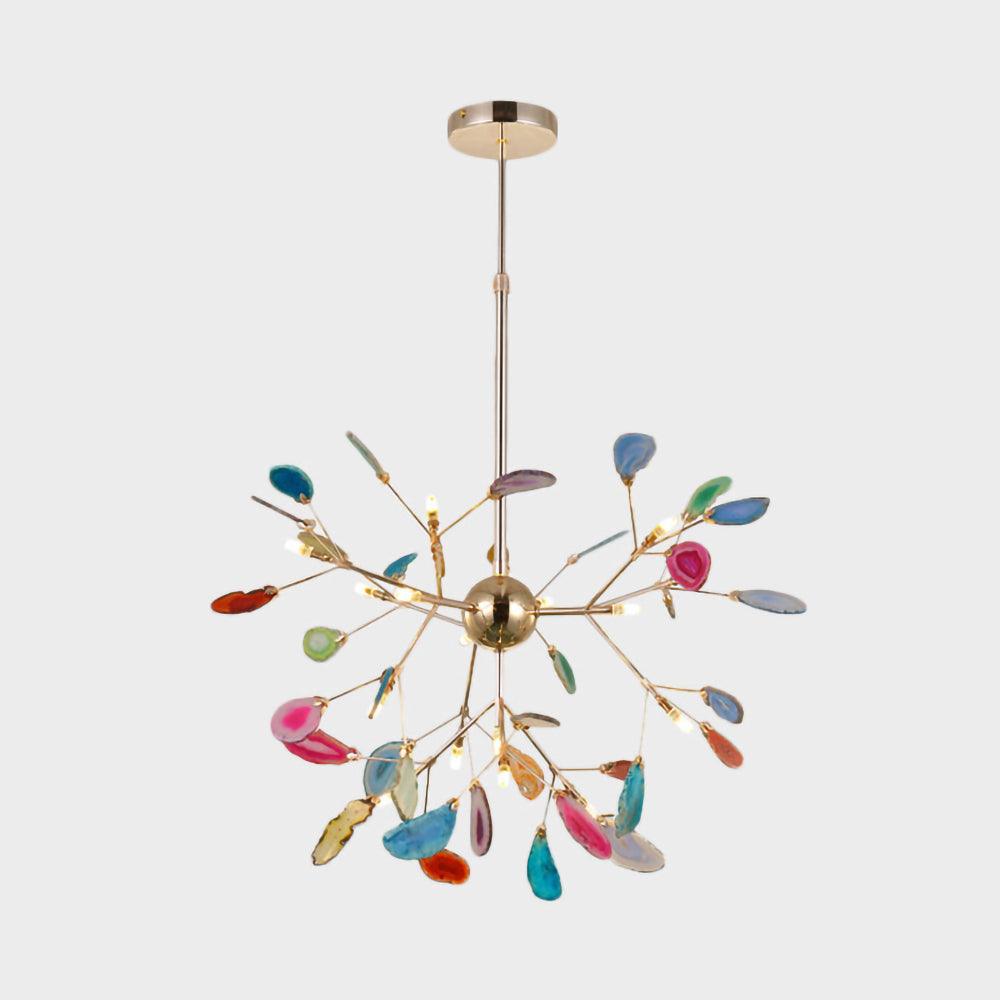 Agate Chandelier Colorful Branching - Neutralighting