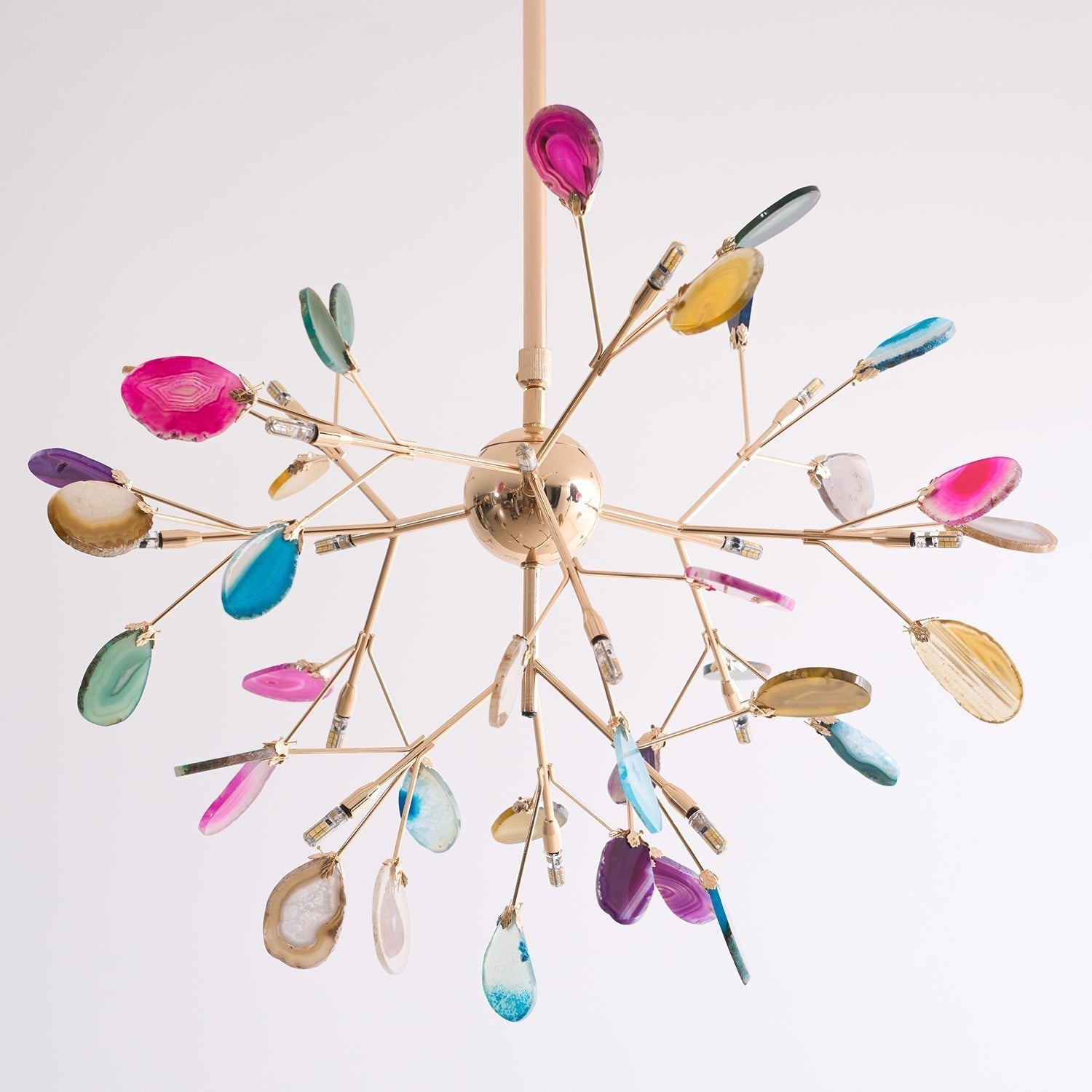 Agate Chandelier Colorful Branching - Neutralighting