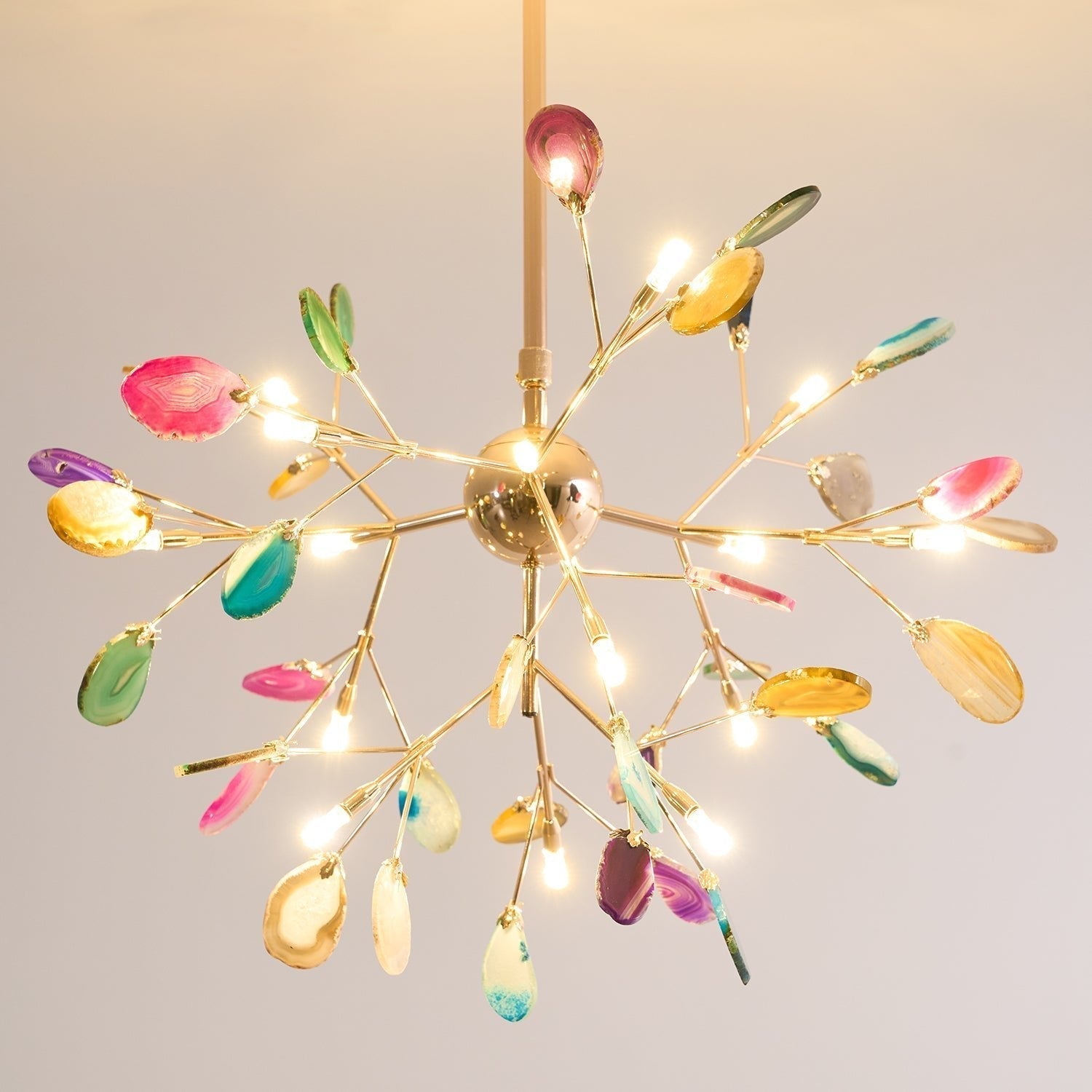 Agate Chandelier Colorful Branching - Neutralighting