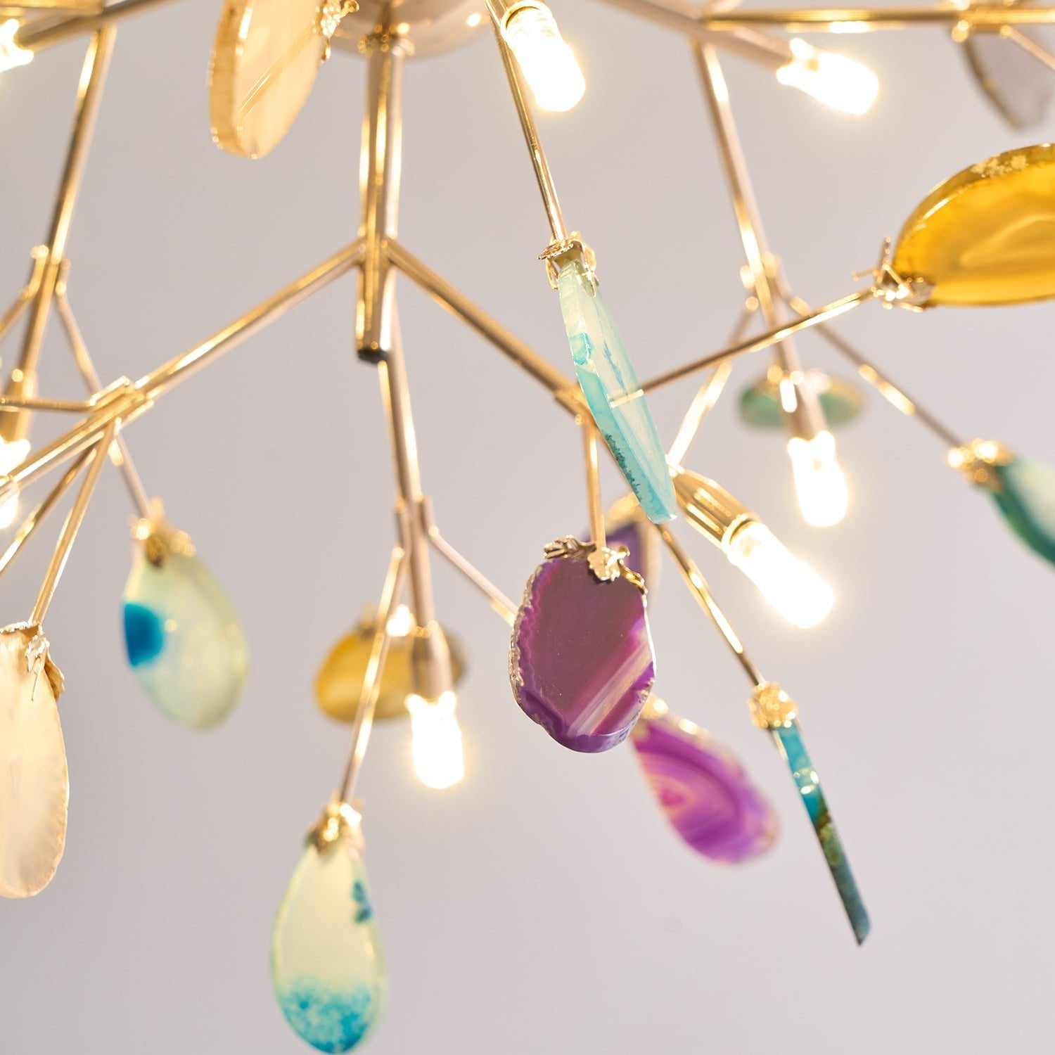 Agate Chandelier Colorful Branching - Neutralighting