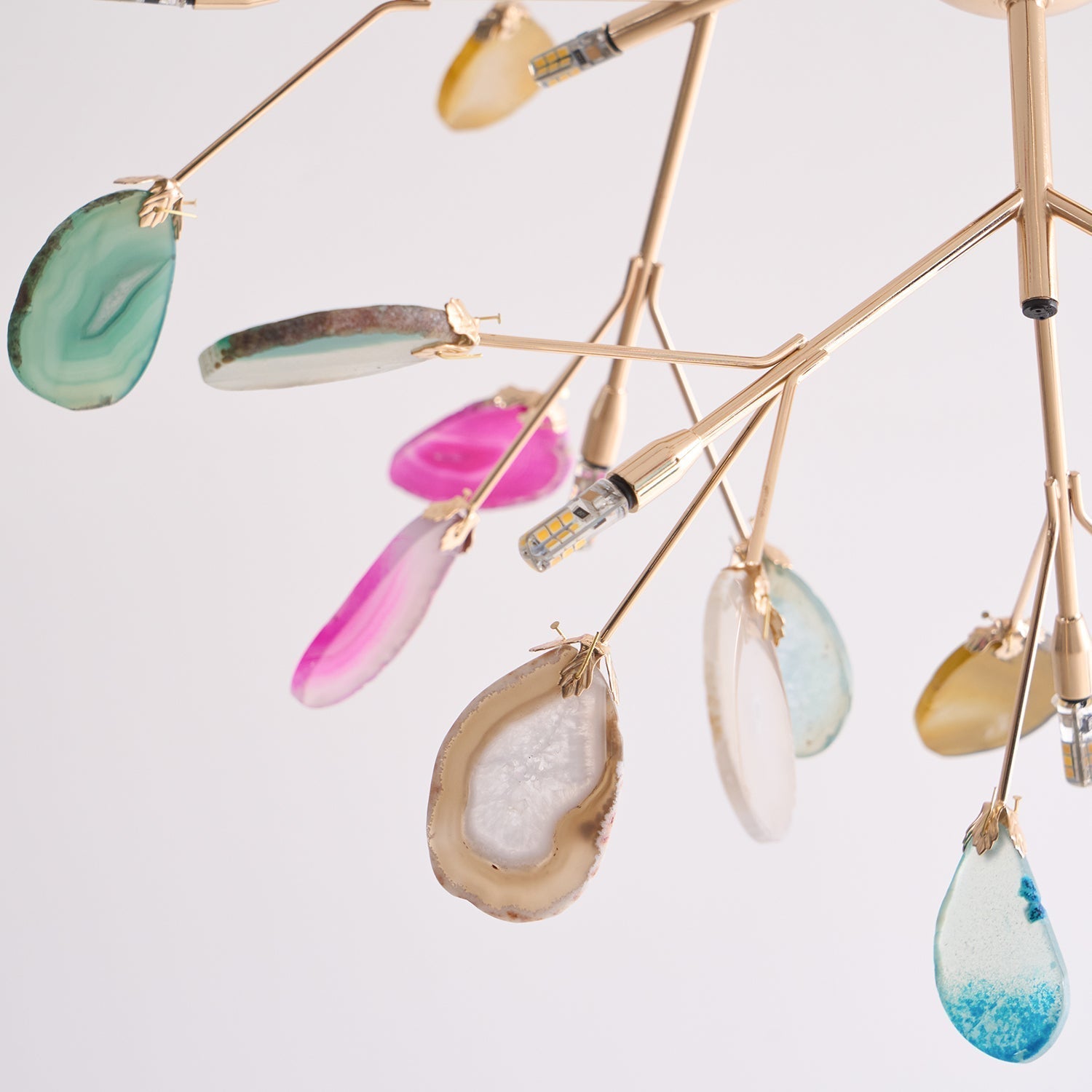 Agate Chandelier Colorful Branching - Neutralighting