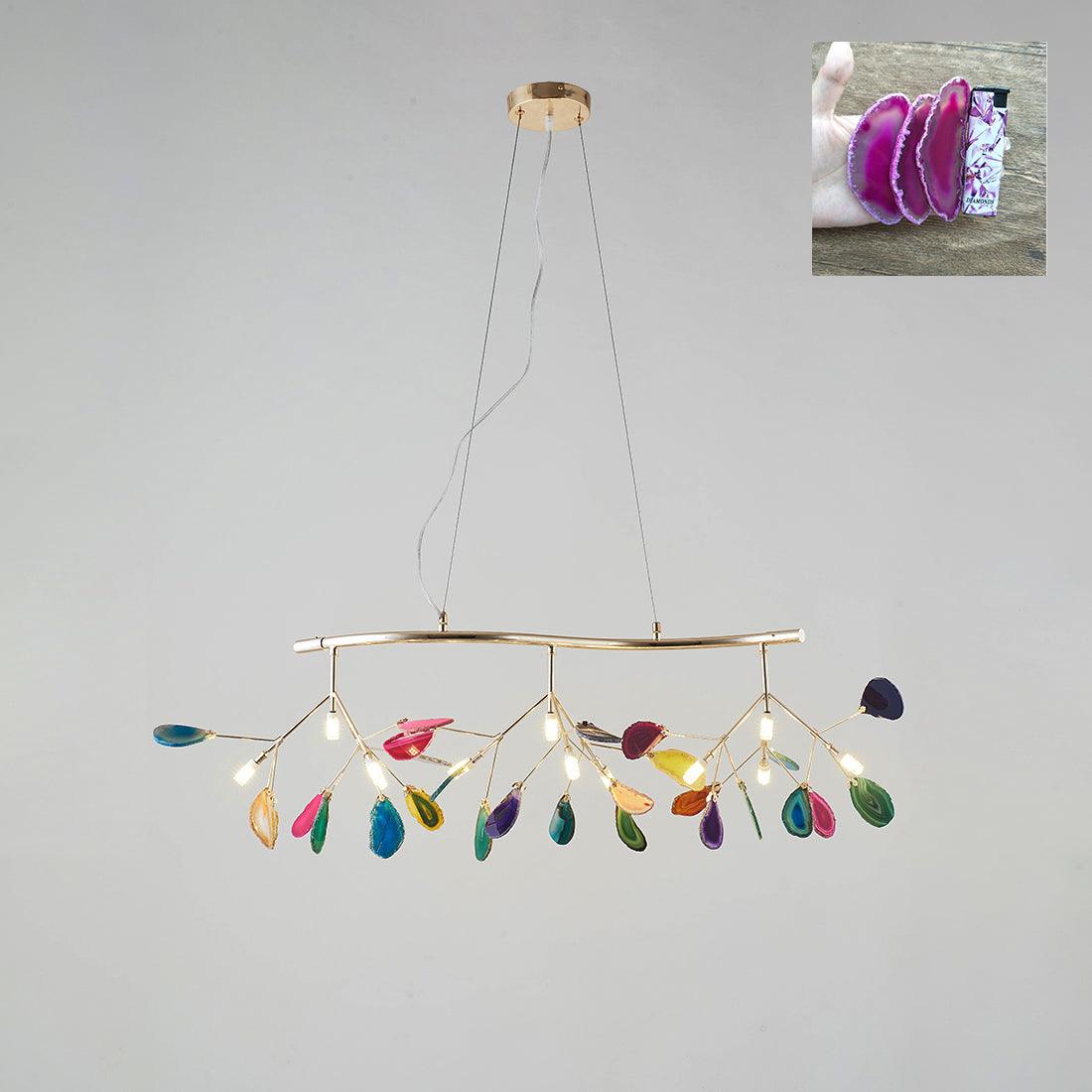 Agate Chandelier Colorful Branching - Neutralighting