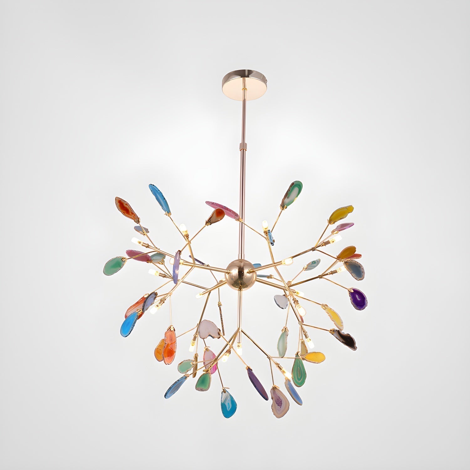 Agate Chandelier Colorful Branching - Neutralighting