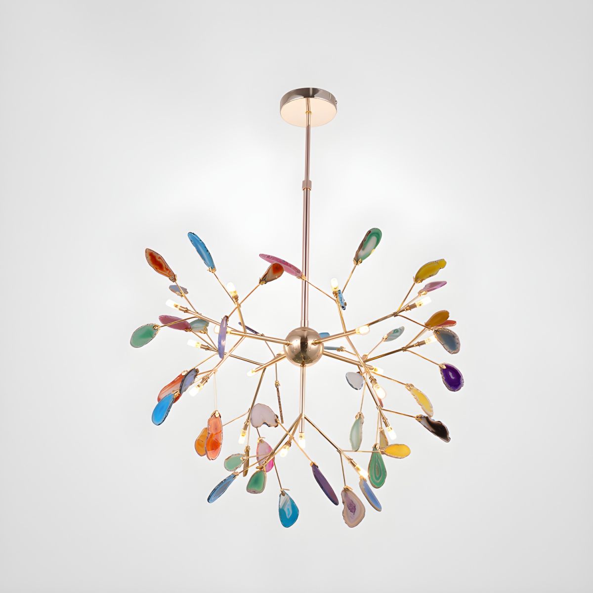 Agate Chandelier Colorful Branching - Neutralighting