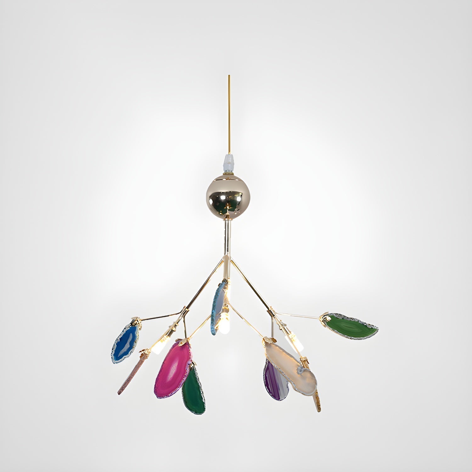 Agate Chandelier Colorful Branching - Neutralighting
