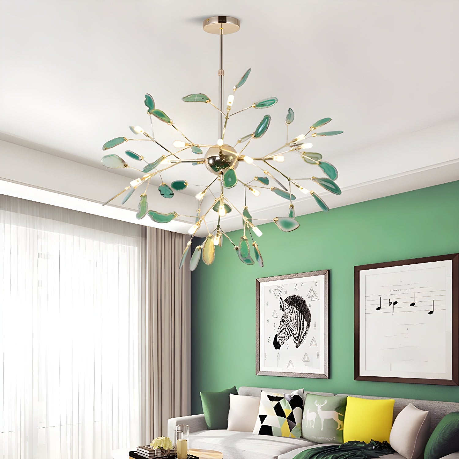 Agate Chandelier Colorful Branching - Neutralighting