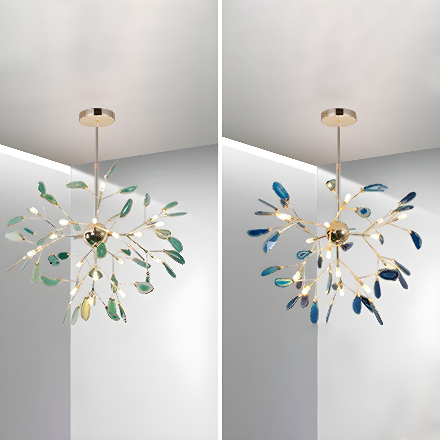 Agate Chandelier Colorful Branching - Neutralighting