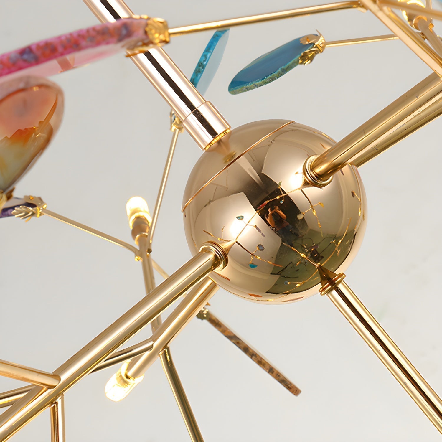 Agate Chandelier Colorful Branching - Neutralighting