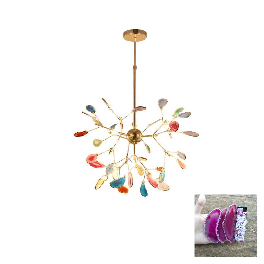 Agate Chandelier Colorful Branching - Neutralighting