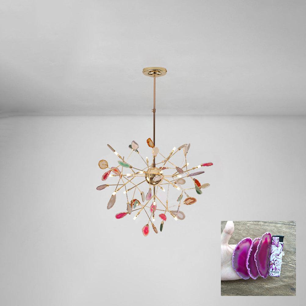 Agate Chandelier Colorful Branching - Neutralighting