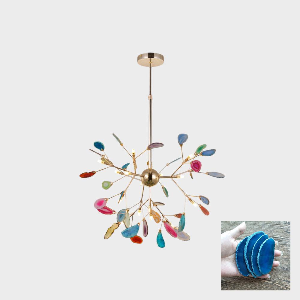 Agate Chandelier Colorful Branching - Neutralighting