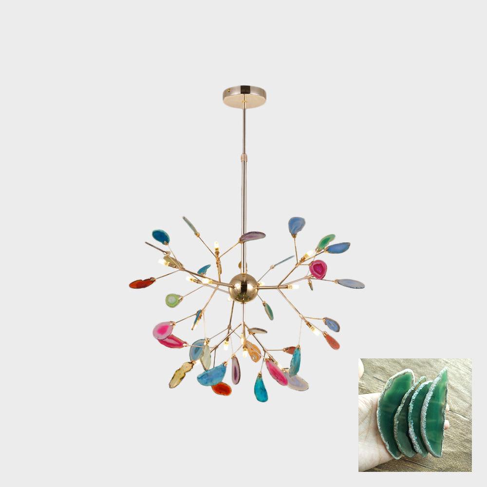 Agate Chandelier Colorful Branching - Neutralighting