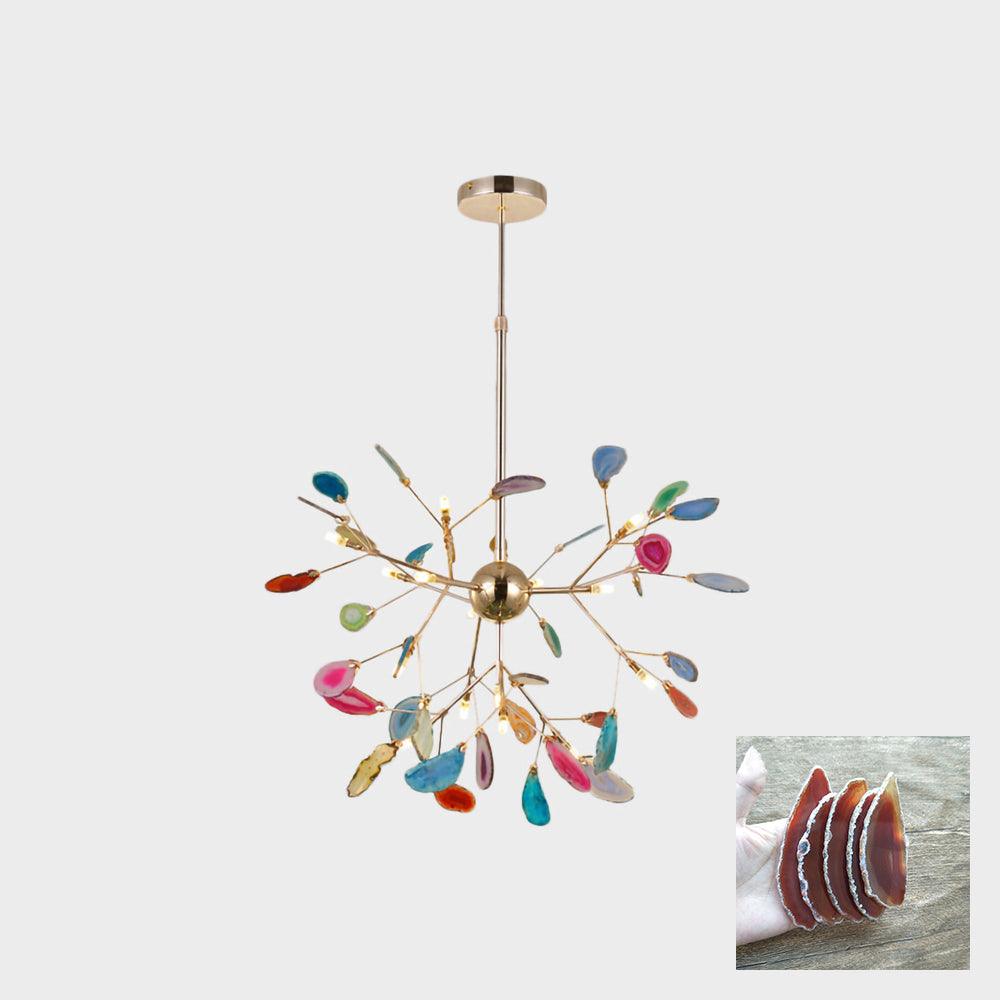 Agate Chandelier Colorful Branching - Neutralighting