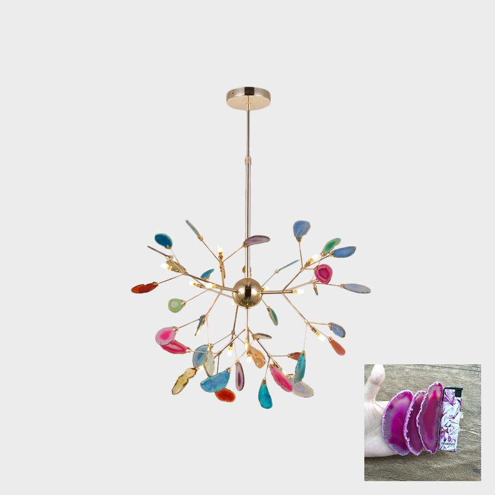 Agate Chandelier Colorful Branching - Neutralighting