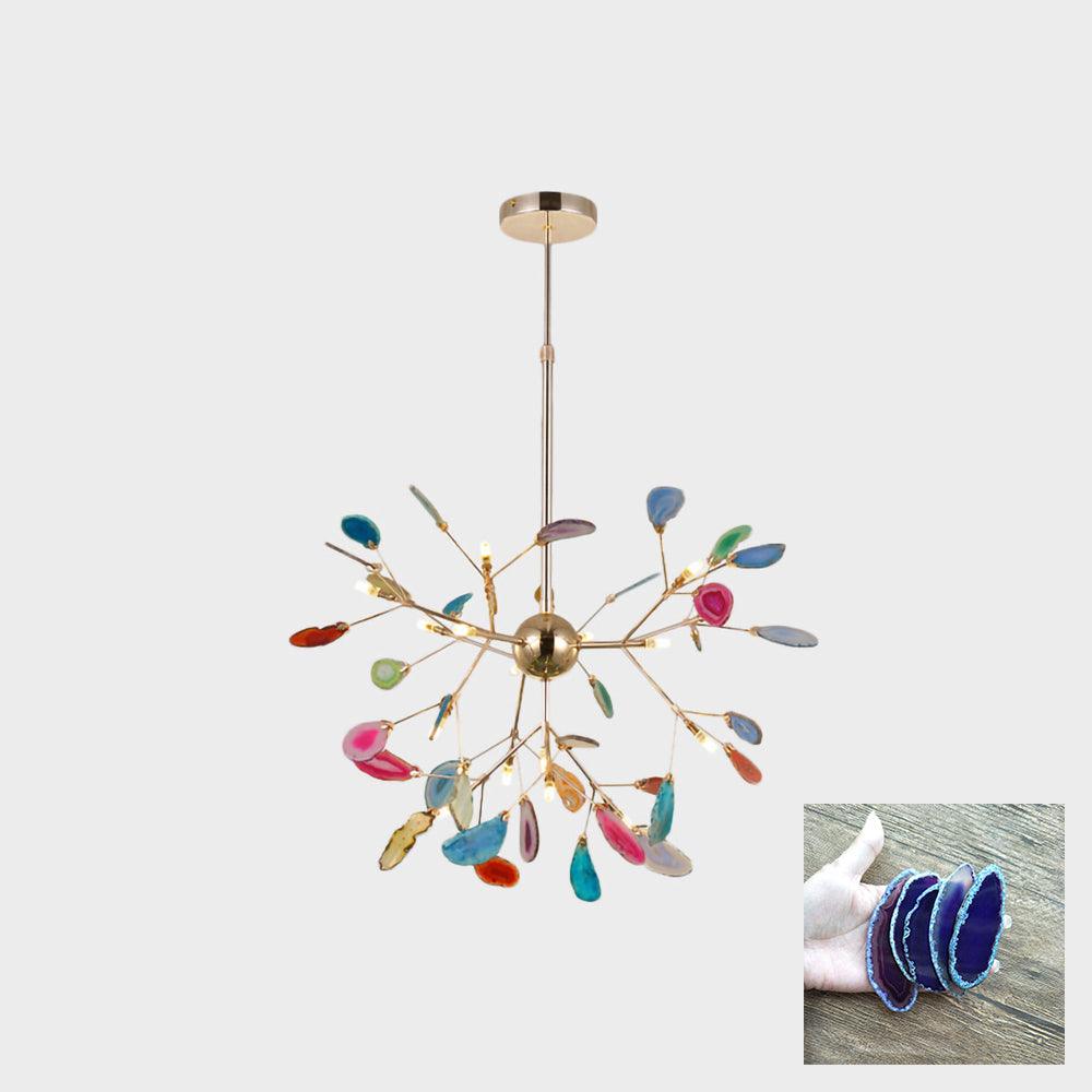 Agate Chandelier Colorful Branching - Neutralighting