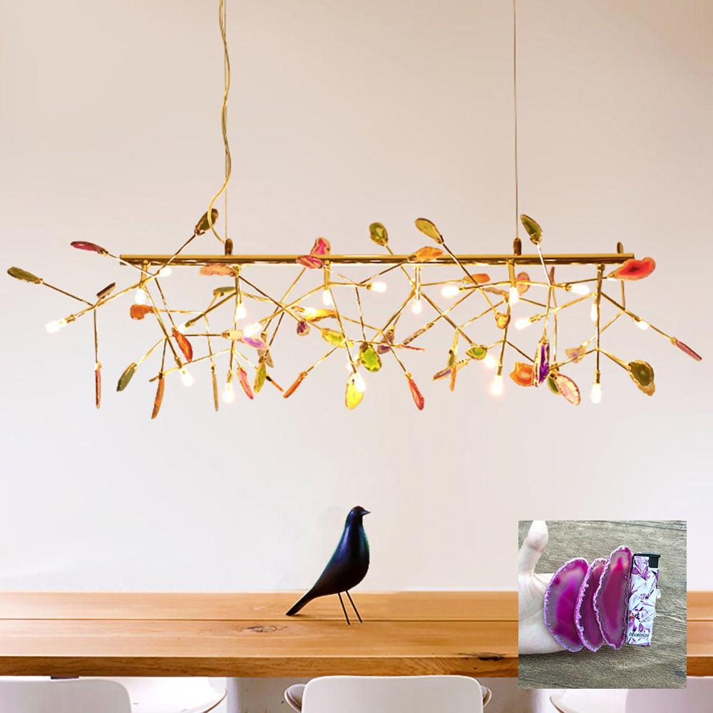 Agate Chandelier Colorful Branching - Neutralighting