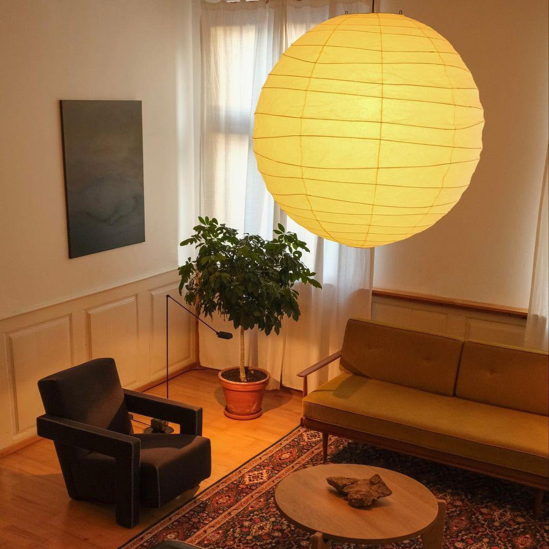 Luna Pendant Light Japanese Paper Globe - Neutralighting