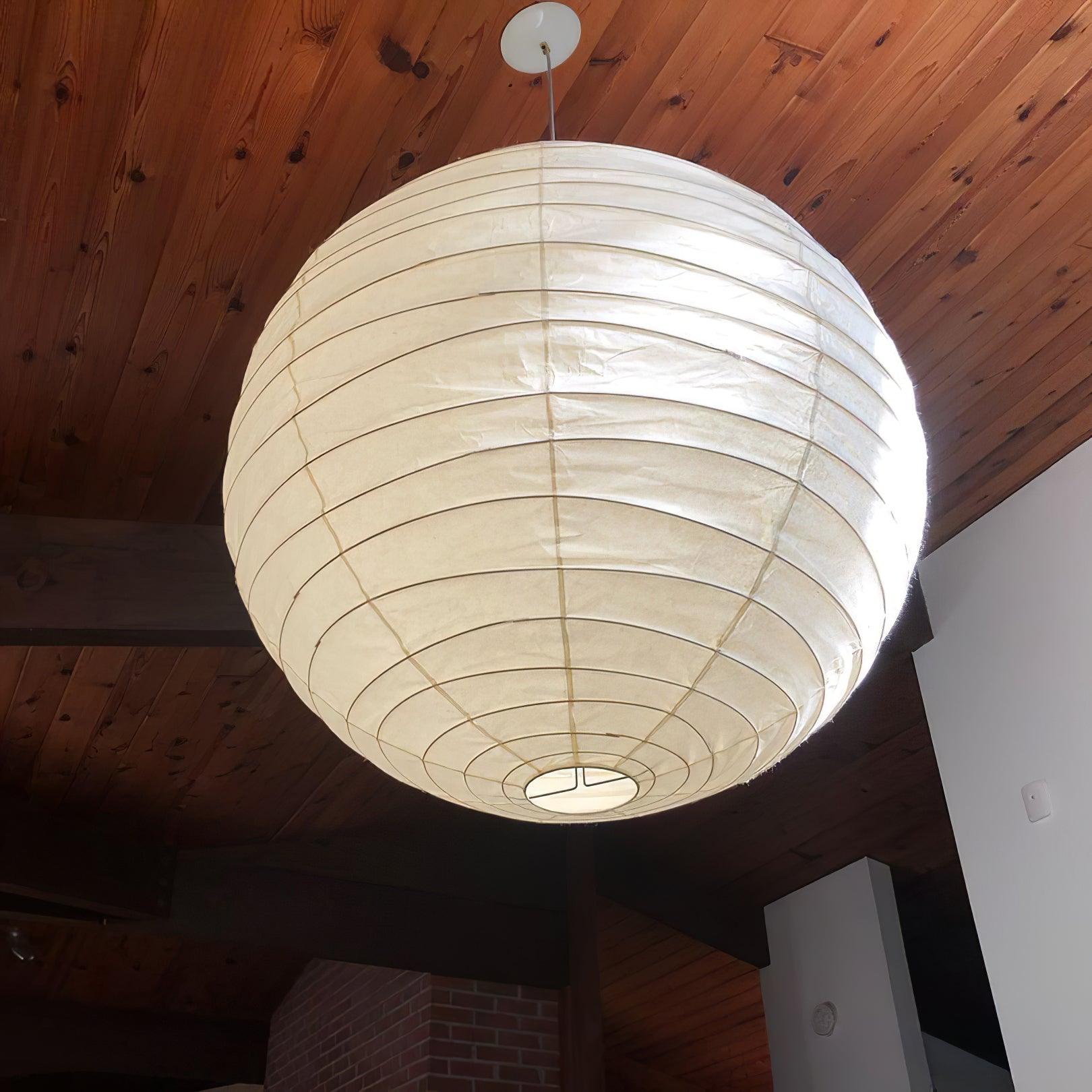 Luna Pendant Light Japanese Paper Globe - Neutralighting