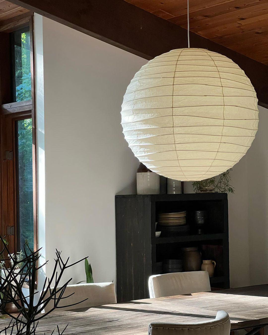 Luna Pendant Light Japanese Paper Globe - Neutralighting