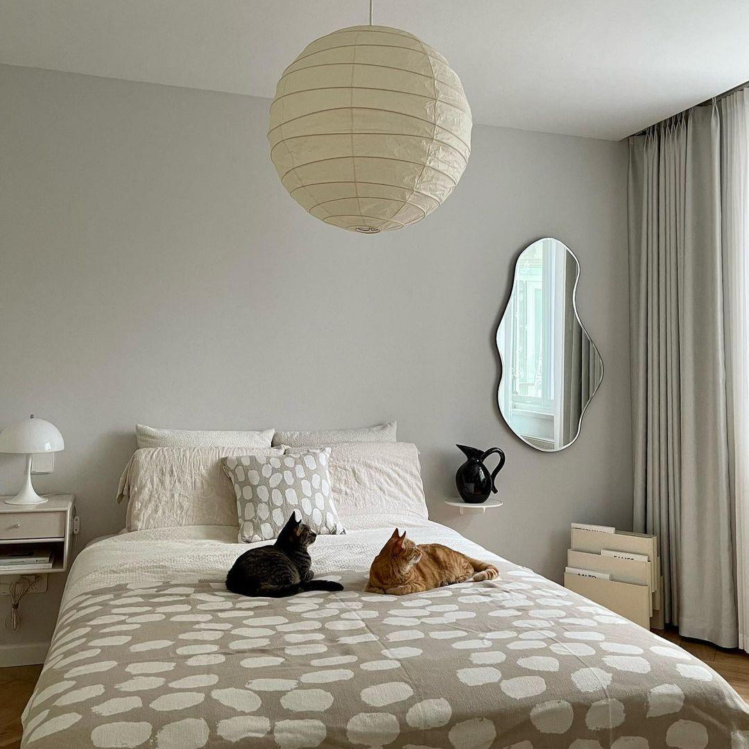 Luna Pendant Light Japanese Paper Globe - Neutralighting