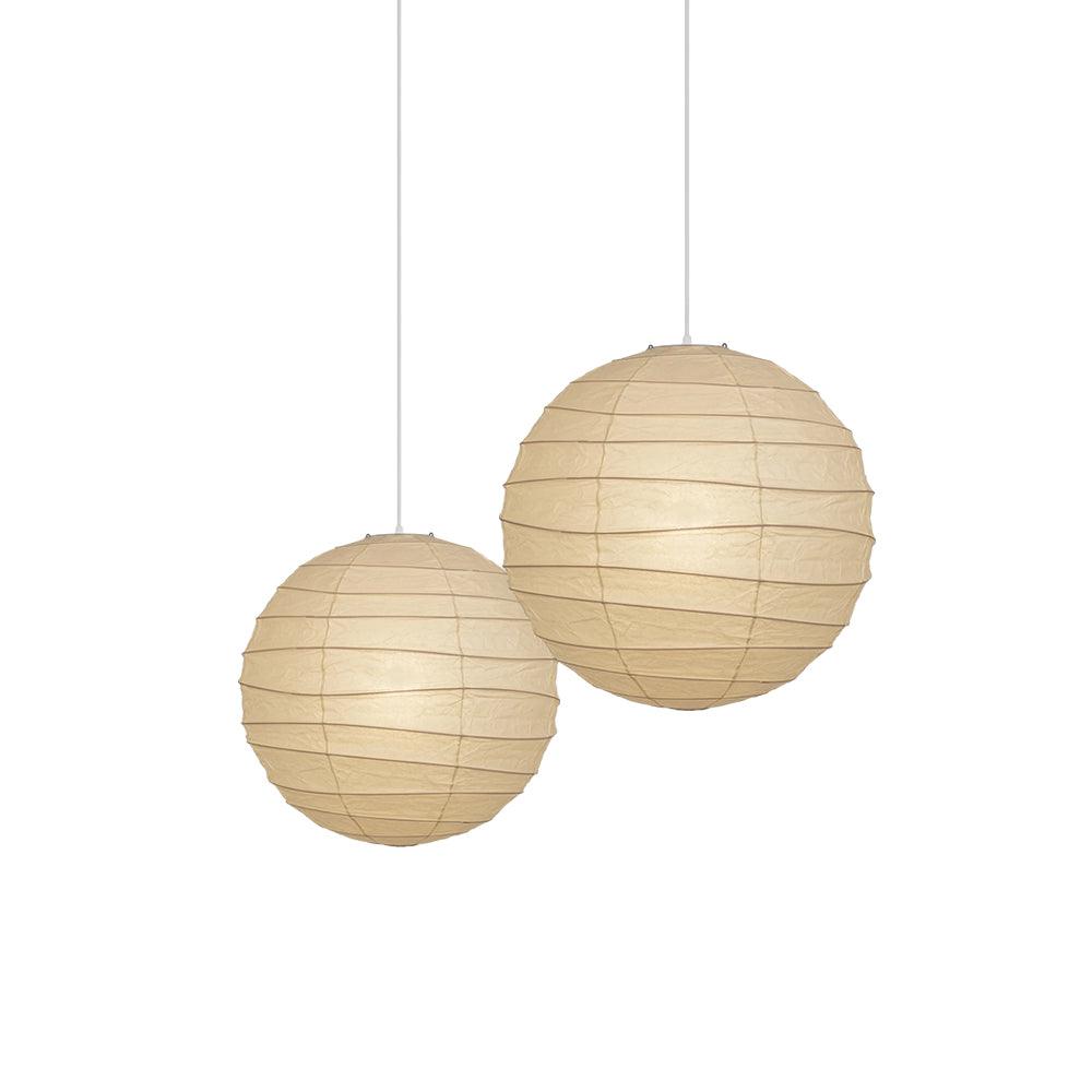 Luna Pendant Light Japanese Paper Globe - Neutralighting