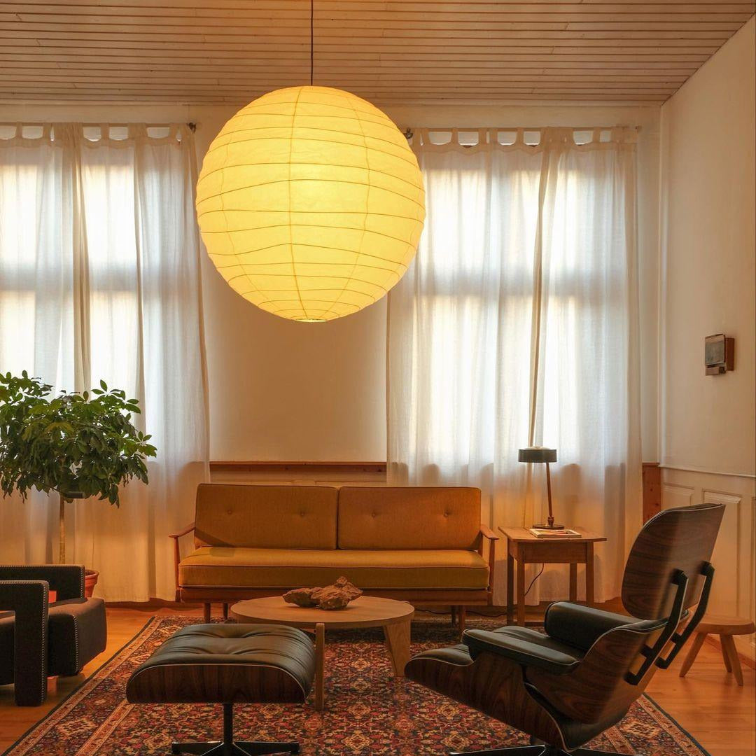 Luna Pendant Light Japanese Paper Globe - Neutralighting