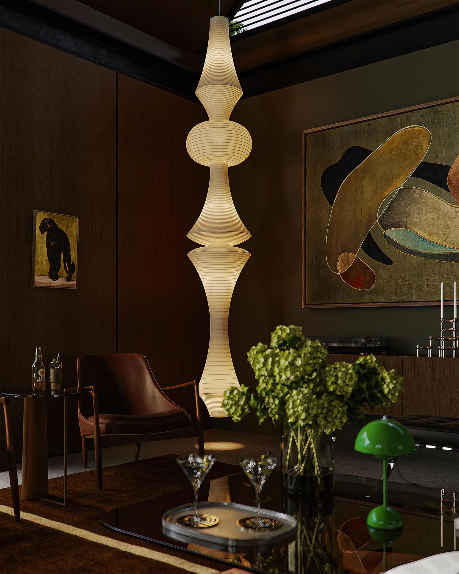 Zyora Sculptural Paper Pendant Lamp - Neutralighting
