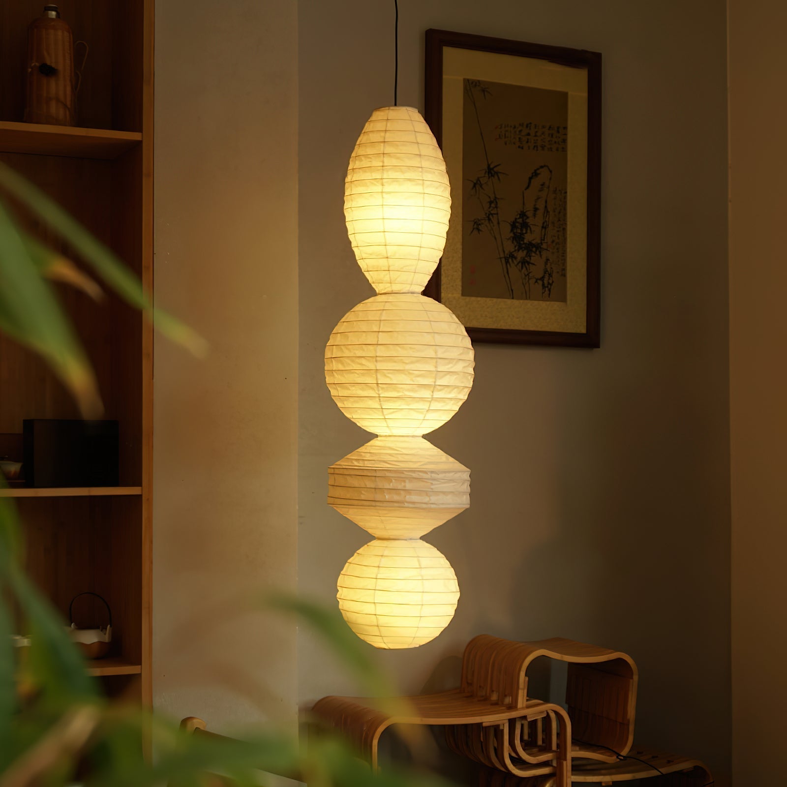 Nami Pendant Light Paper Lantern Wabi-sabi - Neutralighting