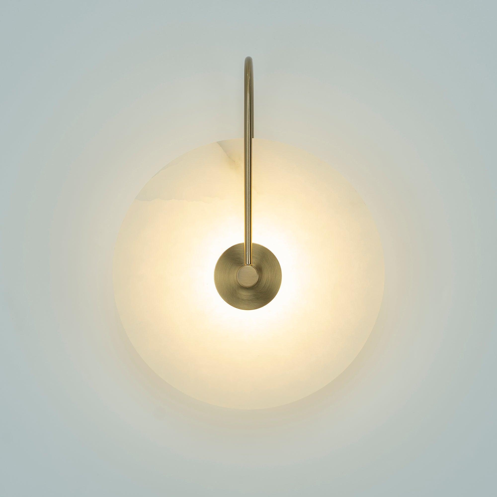 Kristy Alabaster LED Wall Lamp Round Iconic Circular - Neutralighting