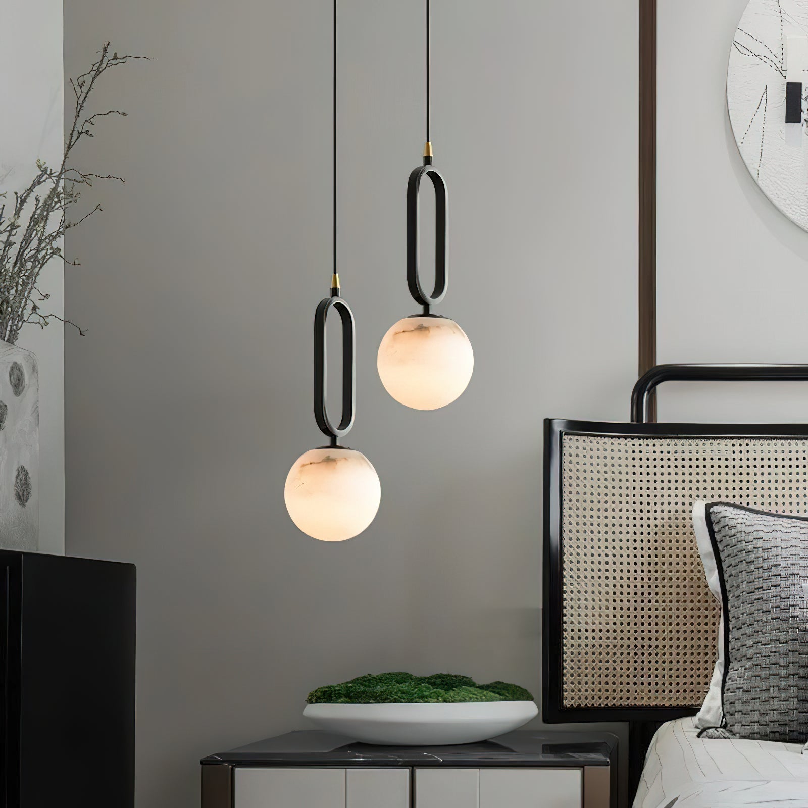 Gloruvyd Minimalist Ball Alabaster Pendant Light - Neutralighting