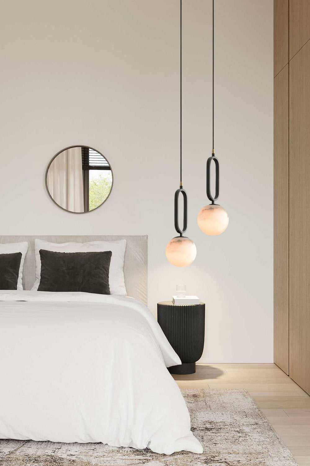 Gloruvyd Minimalist Ball Alabaster Pendant Light - Neutralighting