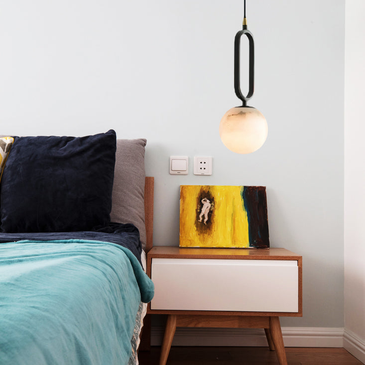 Gloruvyd Minimalist Ball Alabaster Pendant Light - Neutralighting