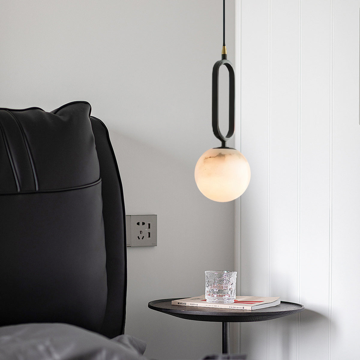 Gloruvyd Minimalist Ball Alabaster Pendant Light - Neutralighting
